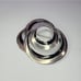 Vintage Crown Trifari Signed 50s Silver Tone Black Painted Abstract Pin Brooch