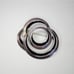 Vintage Crown Trifari Signed 50s Silver Tone Black Painted Abstract Pin Brooch