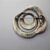 Vintage Crown Trifari Signed 50s Silver Tone Black Painted Abstract Pin Brooch