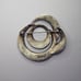 Vintage Crown Trifari Signed 50s Silver Tone Black Painted Abstract Pin Brooch