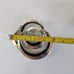 Vintage Crown Trifari Signed 50s Silver Tone Black Painted Abstract Pin Brooch