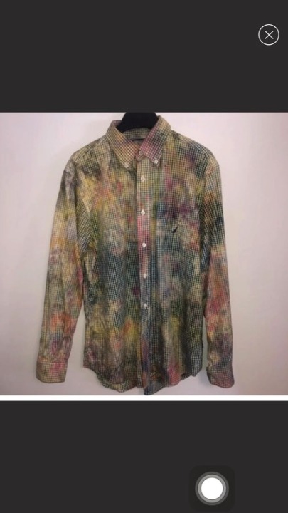 Tie dyed button up plaid top