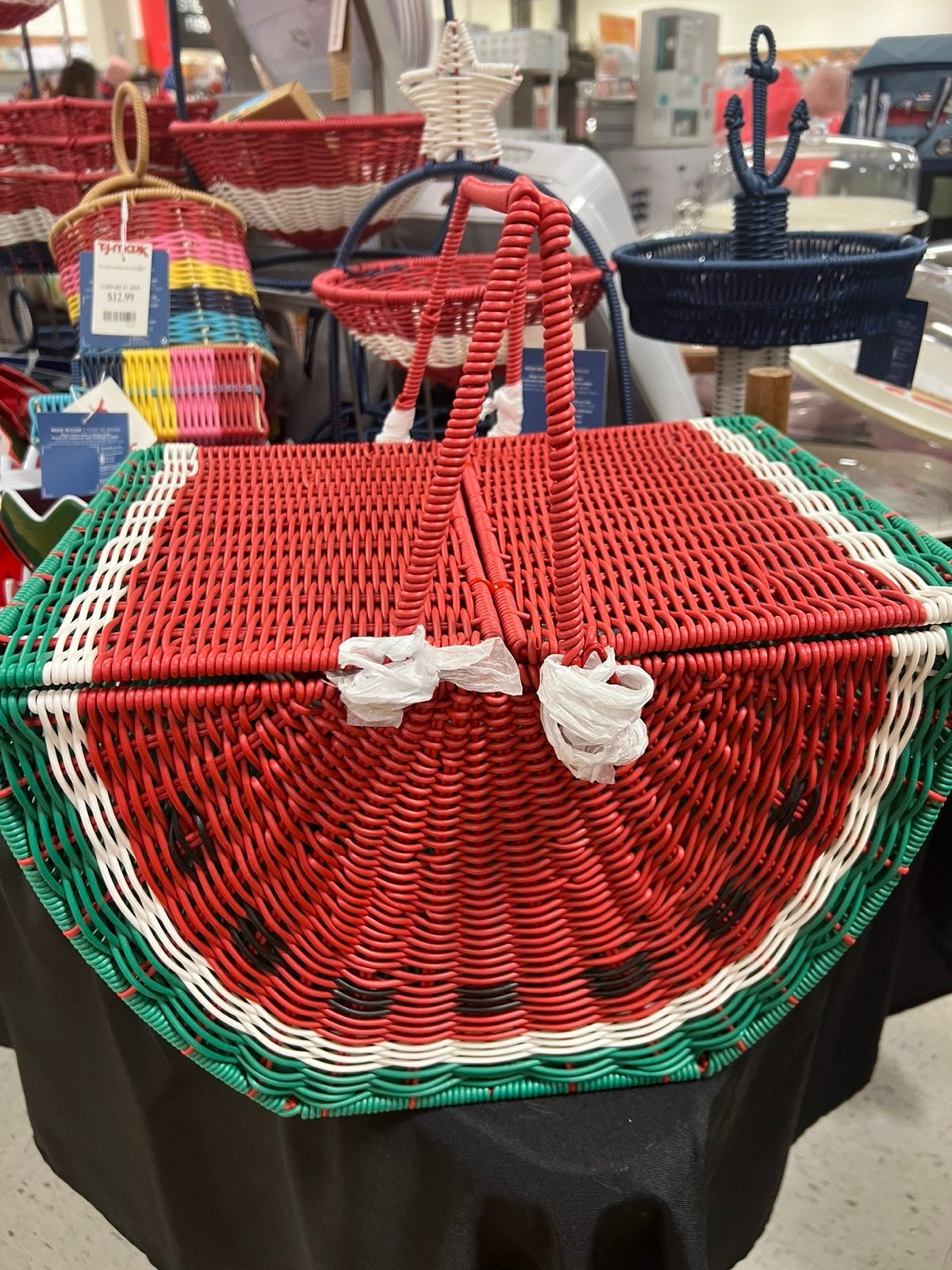 Summer 2023 Brand New C&C California Home Wicker Resin Watermelon Picnic Basket