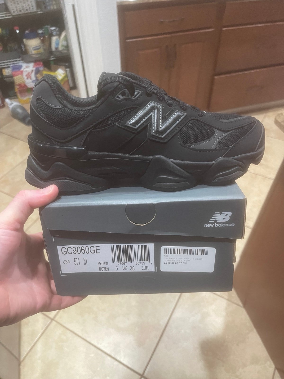 Black cement 9060 new balance