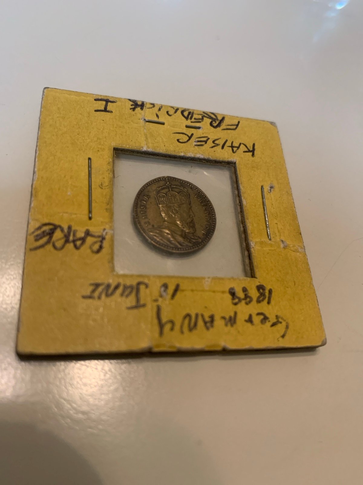 1888 commemorative of Kaiser Frederick, the first