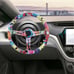 NEW JDM UNIVERSAL 350MM STICKERBOMB Acrylic Deep Dish 6 Holes Steering Wheel