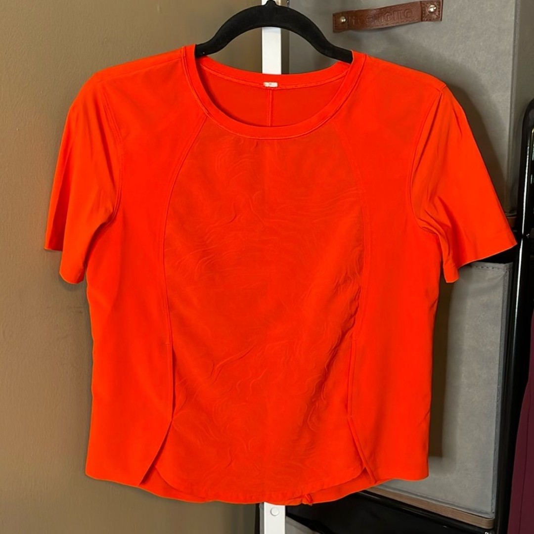Lululemon Lightweight Stretch Running Airflow ~sz 4 In-Sense Embossed Solar 606