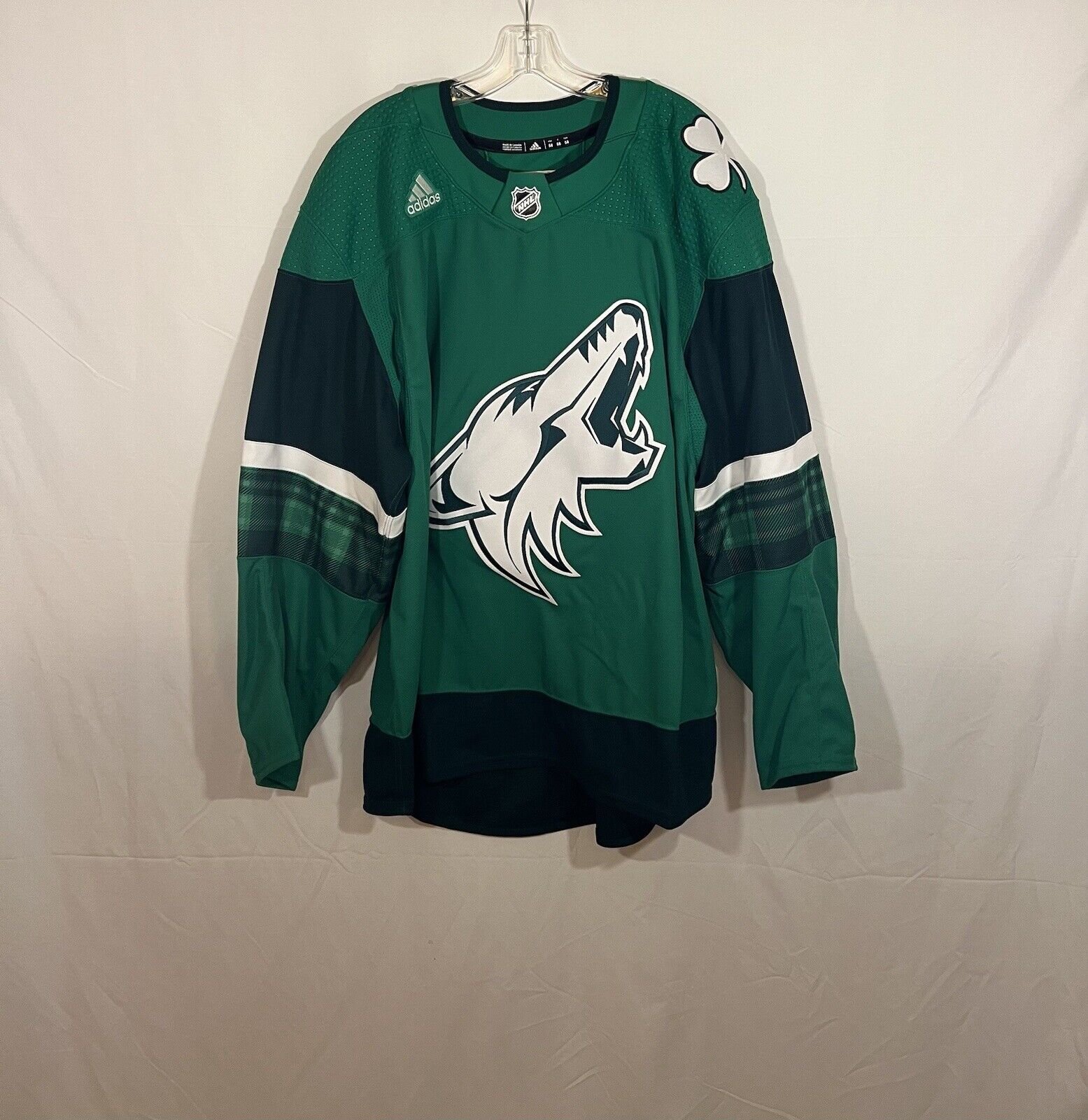 Adidas MiC St Patrick’s Day Arizona Coyotes Hockey Jersey Size 58