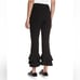 N/Nicholas Crepe Ruffled- Hem Cropped Pants