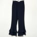 N/Nicholas Crepe Ruffled- Hem Cropped Pants