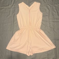 Vintage Terrycloth Romper Sleeveless Short PINK Romper Coco Bay Miami USA MADE