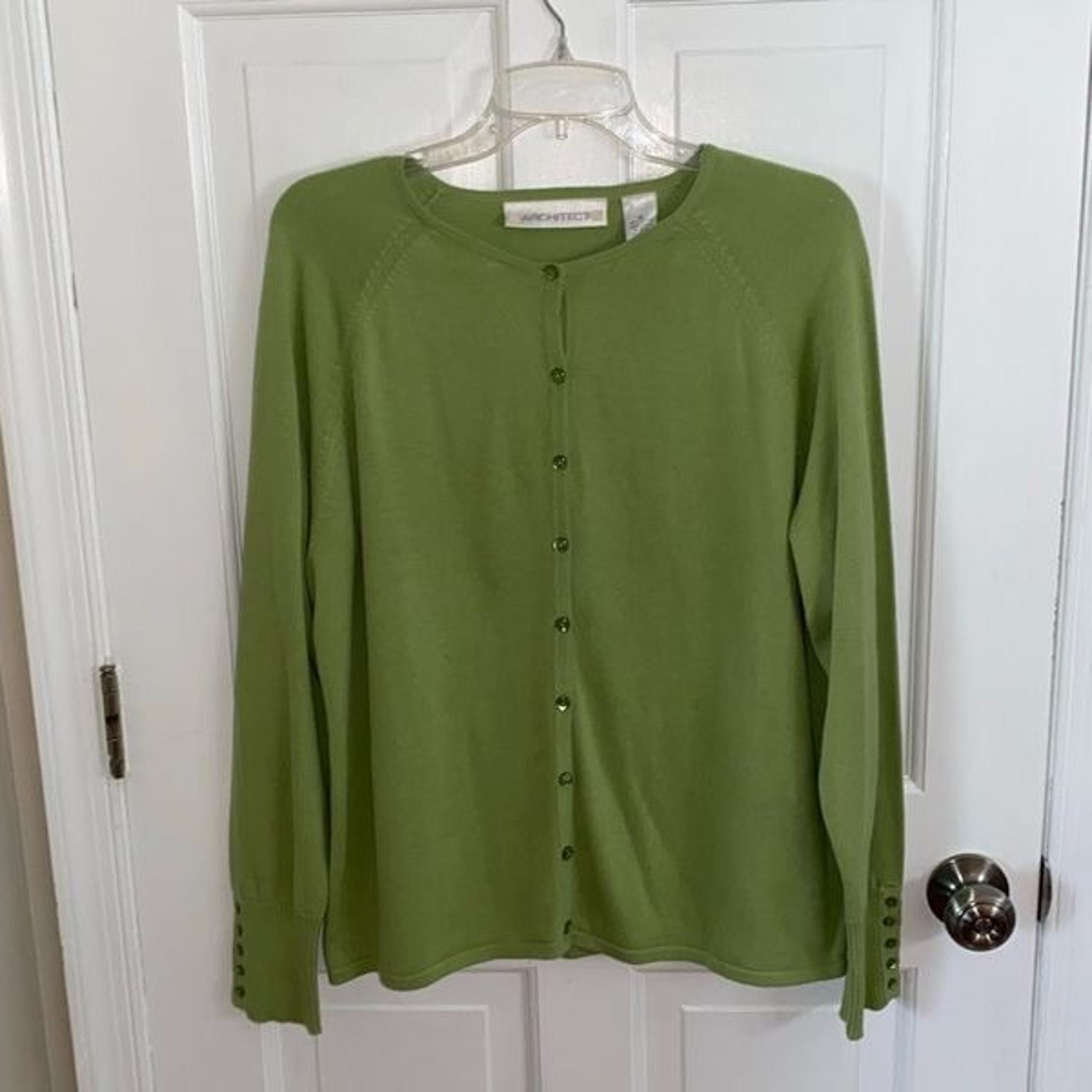 Architect button up cotton cardigan sweater size XL