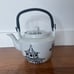 World Market Black & White Teapot