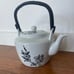 World Market Black & White Teapot