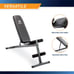 Exercise Utility Bench for Upright, Incline, Decline, and Flat Exercise