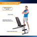 Exercise Utility Bench for Upright, Incline, Decline, and Flat Exercise