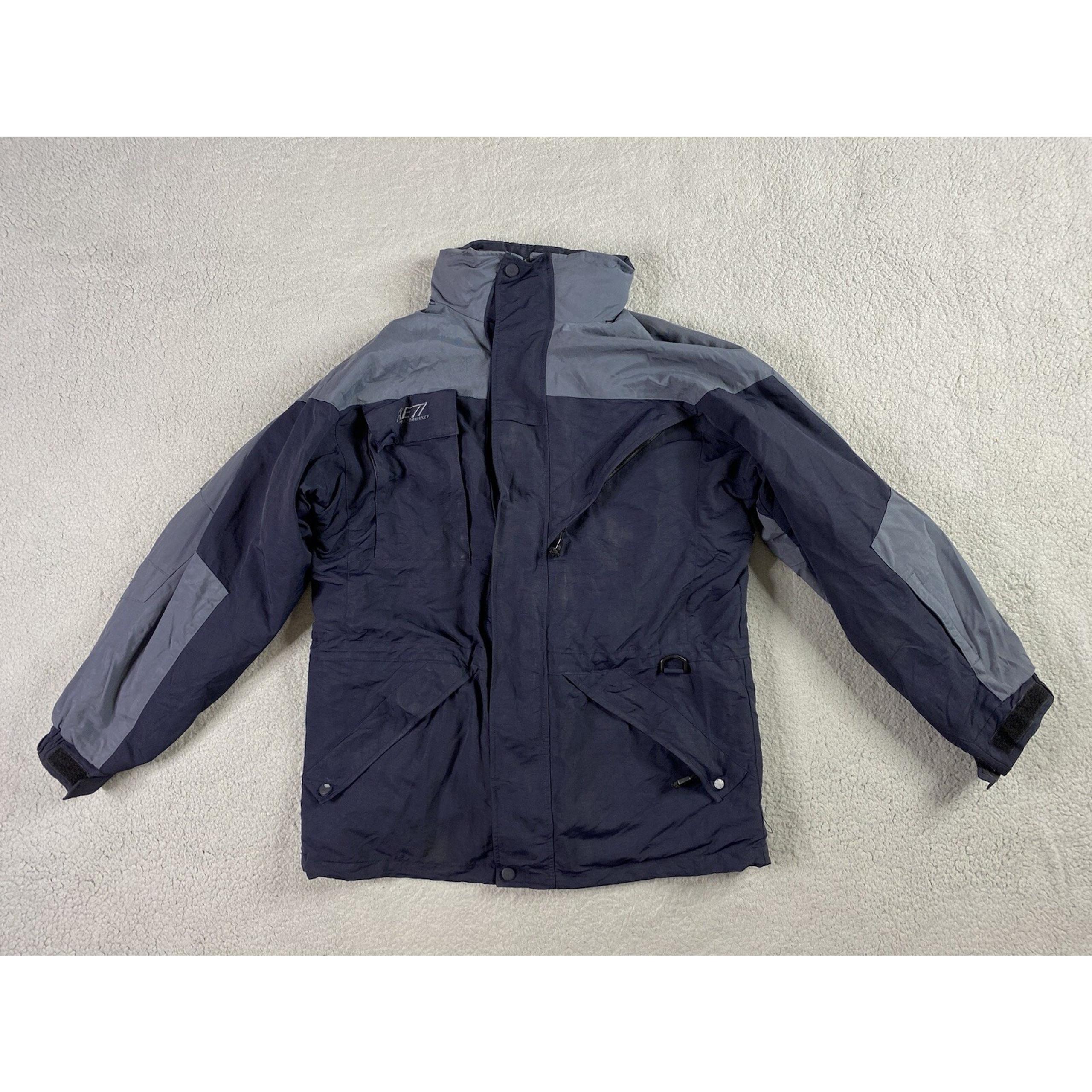 American Eagle Jacket Mens Medium Blue Gray Winter Ski Performance Parka Read*