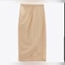 Zara real seashells waist linen blend skirt