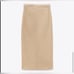 Zara real seashells waist linen blend skirt