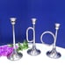Horn Candle Holders, Vintage Silvestri SIlvertone Candle Holder set of 3 Horns