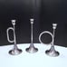 Horn Candle Holders, Vintage Silvestri SIlvertone Candle Holder set of 3 Horns