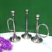 Horn Candle Holders, Vintage Silvestri SIlvertone Candle Holder set of 3 Horns
