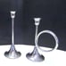 Horn Candle Holders, Vintage Silvestri SIlvertone Candle Holder set of 3 Horns