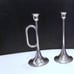 Horn Candle Holders, Vintage Silvestri SIlvertone Candle Holder set of 3 Horns