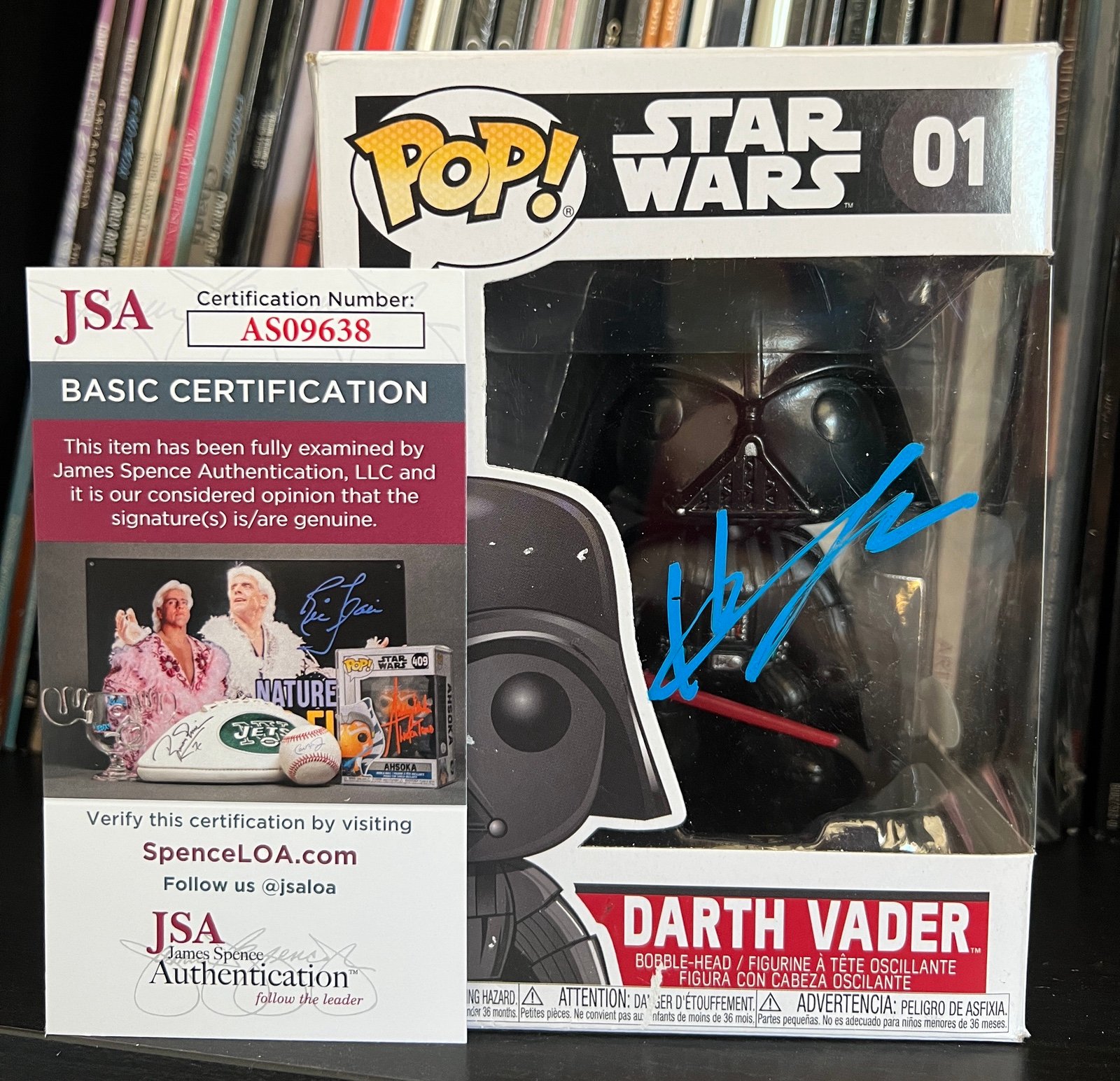 HAYDEN CHRISTENSEN SIGNED DARTH VADER #01 FUNKO POP - JSA COA