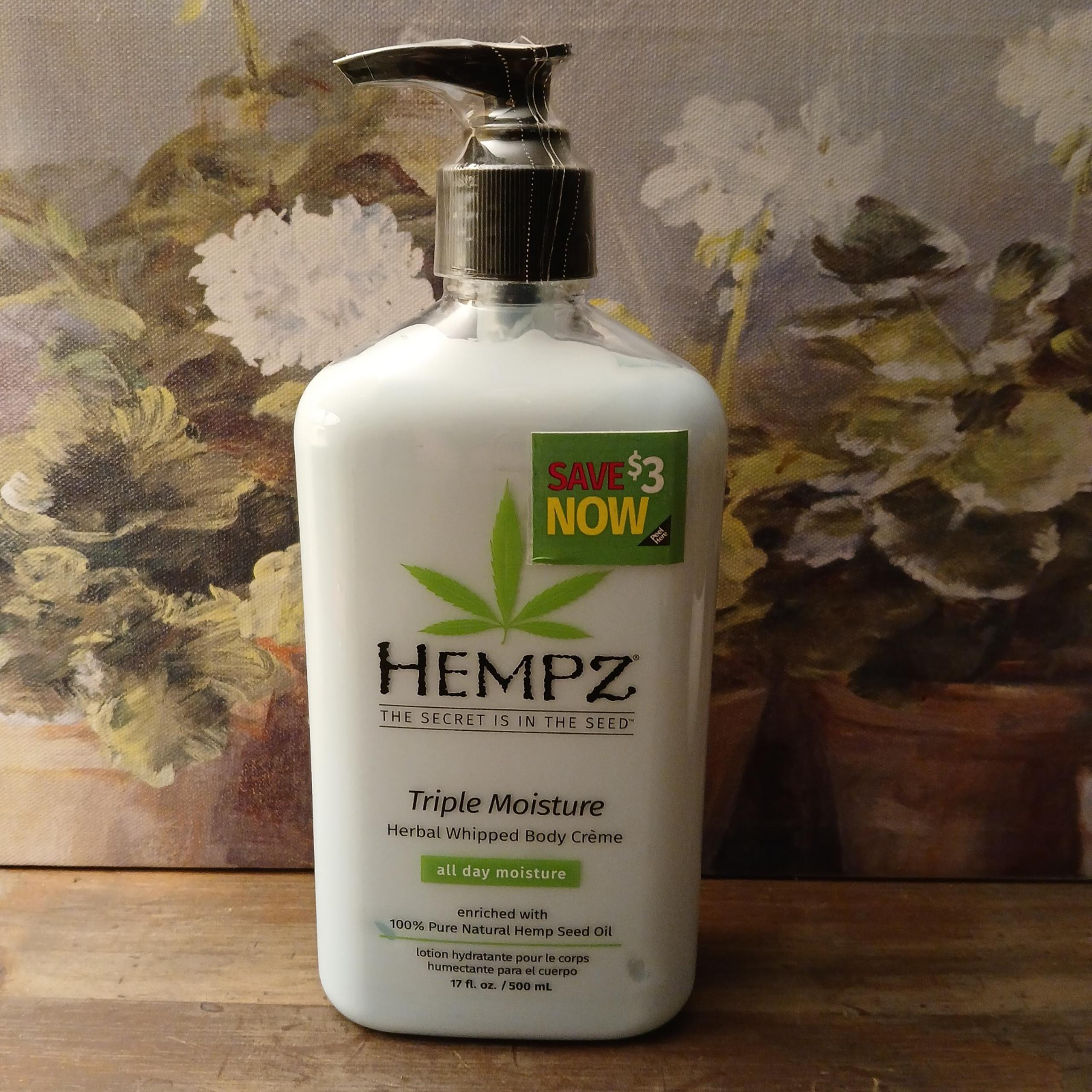 New! Hempz Triple Moisture Herbal Whipped Body Lotion 17floz w/ Hemp Seed Oil