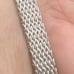 Vintage solid sterling silver mesh bracelet 7” weight 16.68 grams heavy