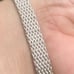 Vintage solid sterling silver mesh bracelet 7” weight 16.68 grams heavy