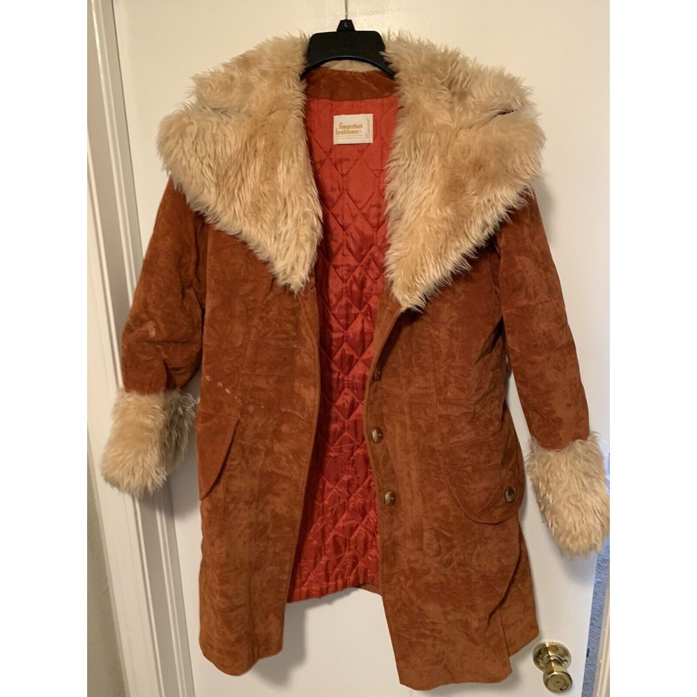 Vintage Fingerhut Fashions Penny Lame Coat Size M Some Wax Stains