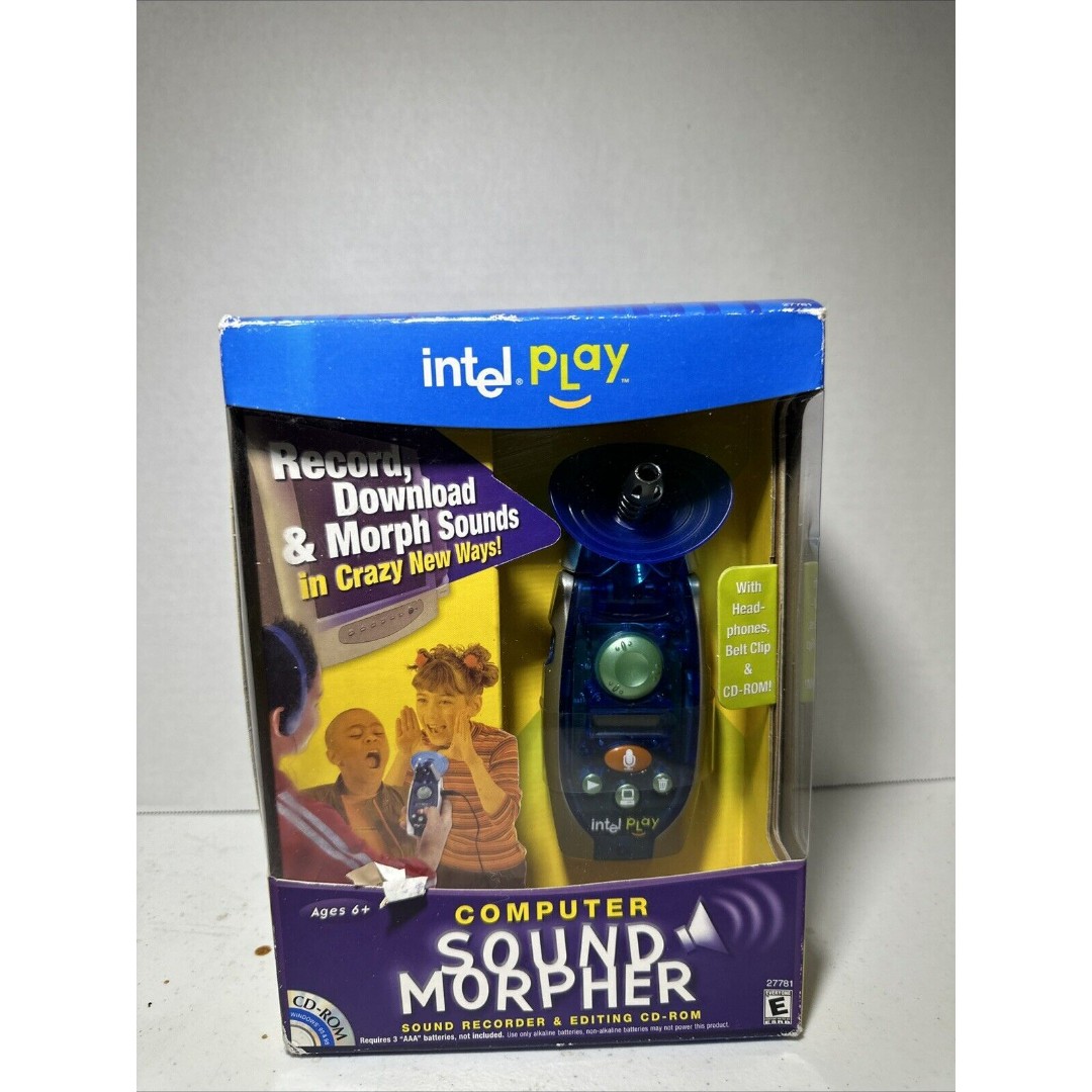 Intel Play Computer Sound Morpher Electronic Handheld Recorder, Editing Cd, New