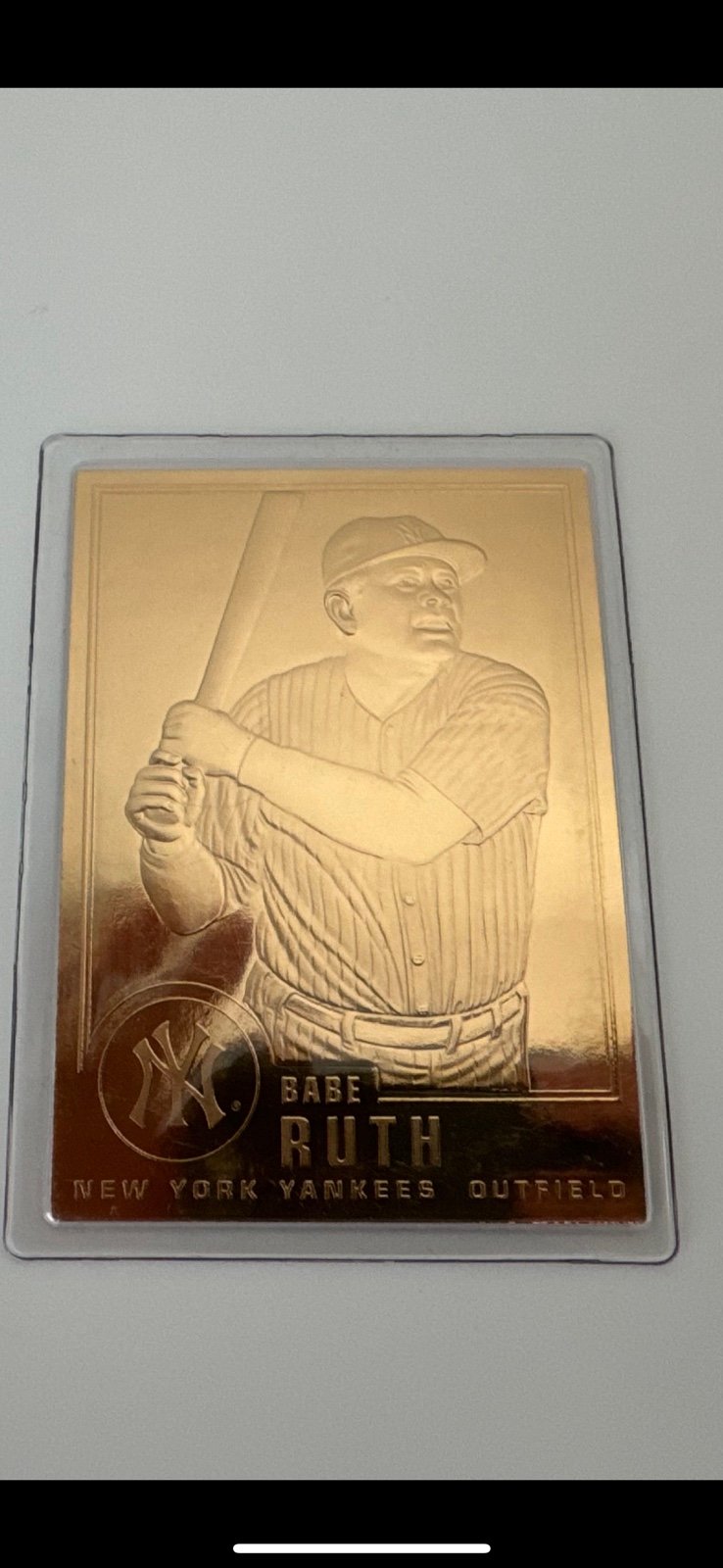 Babe Ruth 22kt gold card