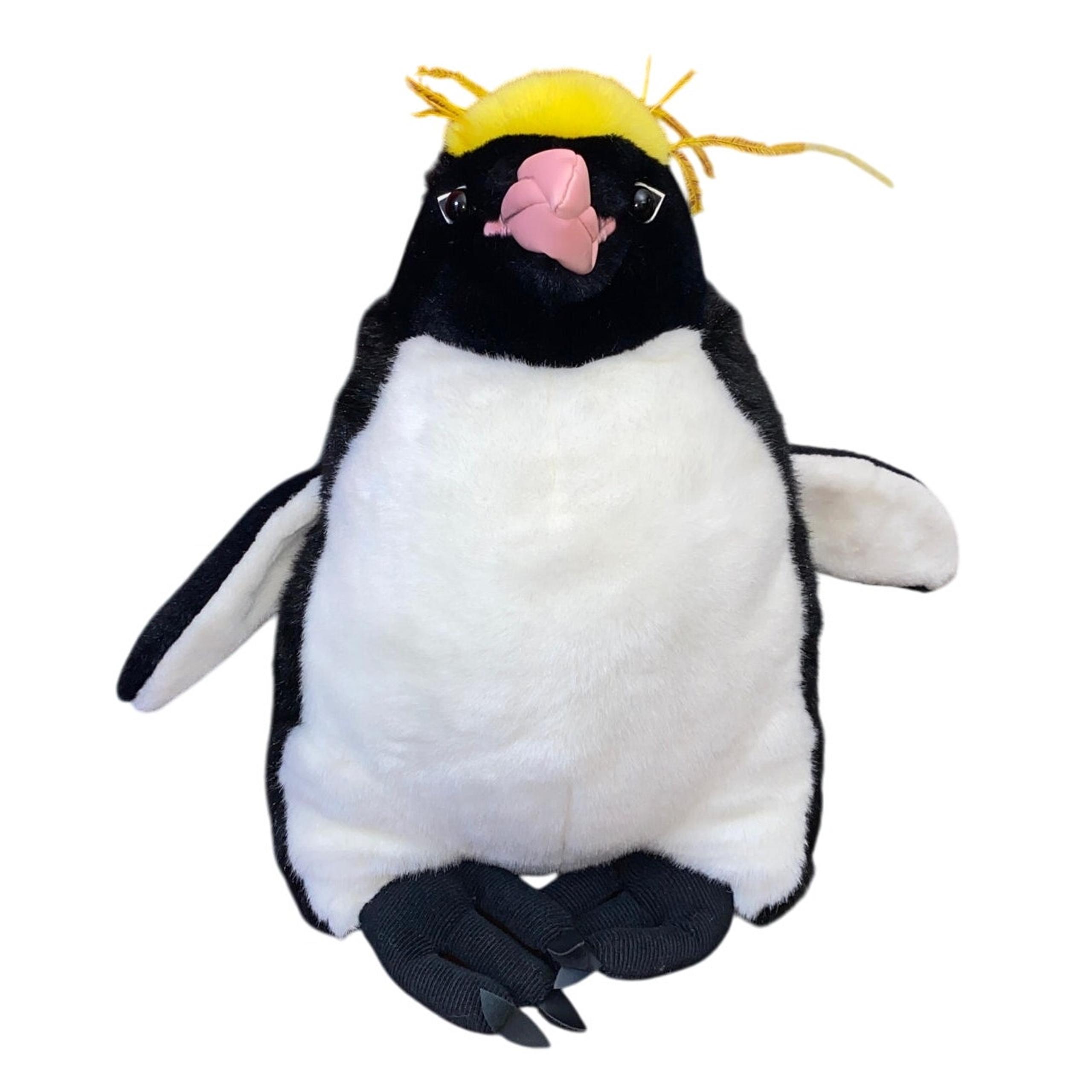 Discovery Channel Store Macaroni Penguin Plush Stuffed Animal Toy Makes Sounds