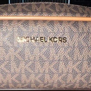 Michael Michael Kors Brown Makeup/Pencil Case