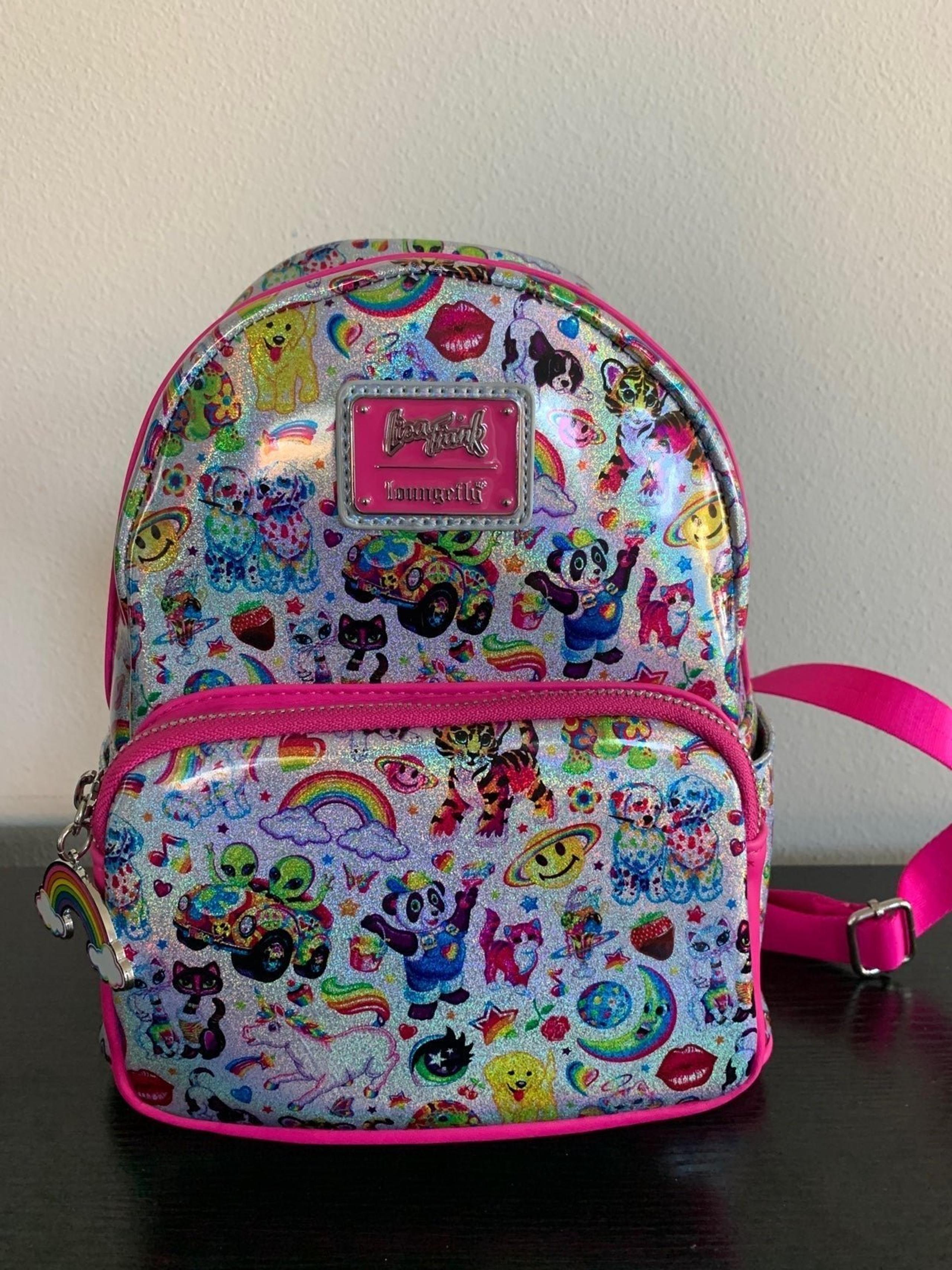 NWT Loungefly Lisa Frank AOP mini backpack
