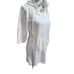 Lilly Pulitzer White Cotton Kangaroo Pocket Knit Hoodie Sweater Pullover Medium