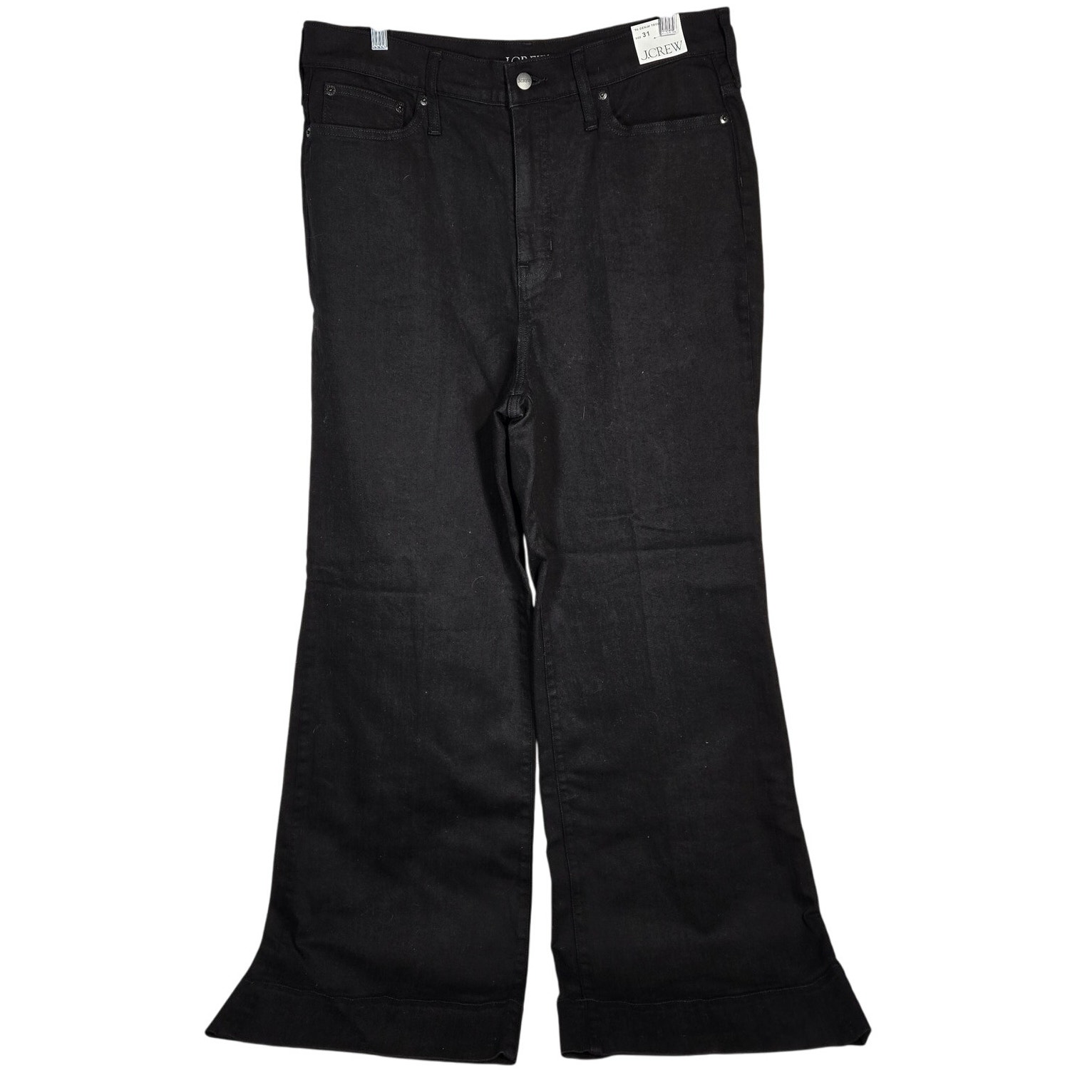 J. Crew Denim trouser in 1996 semi-stretch Black Rinse 31 NWT