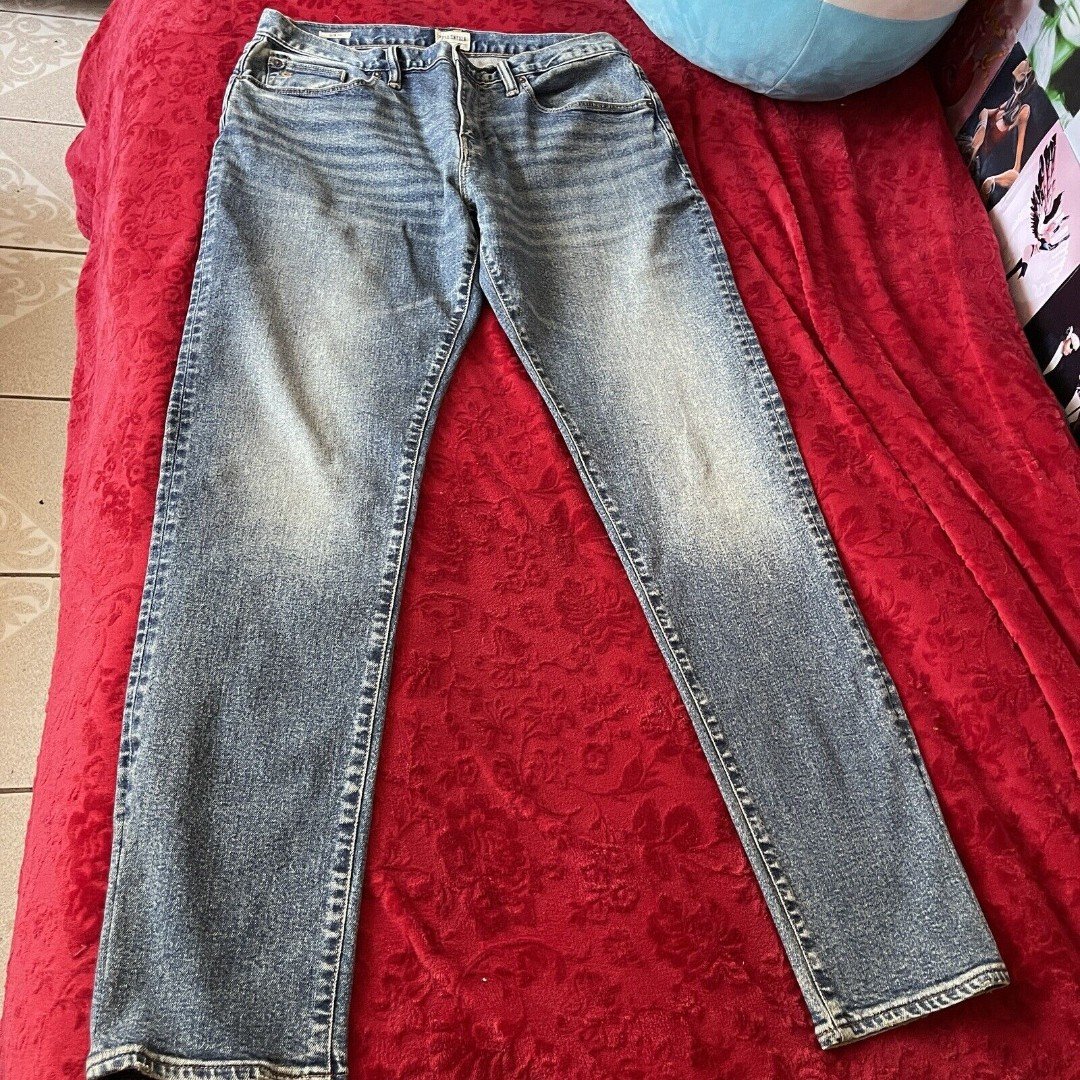 Todd Snyder Slim Fit Stretch Denim 5-Pocket Jeans Medium light Indigo Wash 34X34