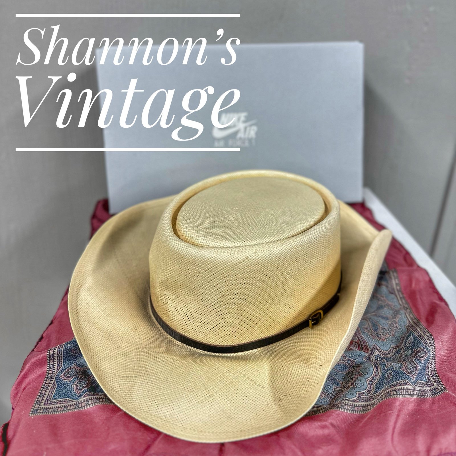 Resistol Genuine Shantung Panama VNTG Made In The USA sz 7 long oval hat.