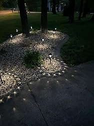 Super Bright Solar Lights, Waterproof 10 Pack, Dusk to Dawn Up to 12 Hrs