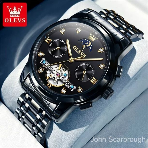 WM-1459965823 OLEVS Original New Automatic Mechanical Wrist Watch for Men Week