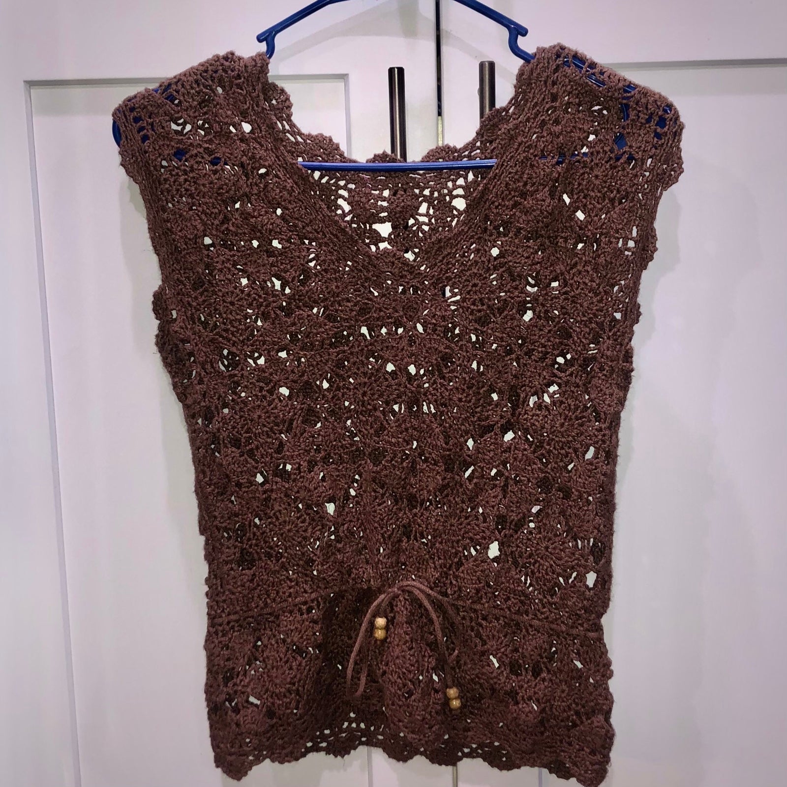Brown Fairy Grunge Crochet Top