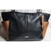 COACH Colorblock Blk/Brn PARK Carrie Leather TOTE ShoulderBag Satchel Purse EuC