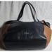 COACH Colorblock Blk/Brn PARK Carrie Leather TOTE ShoulderBag Satchel Purse EuC