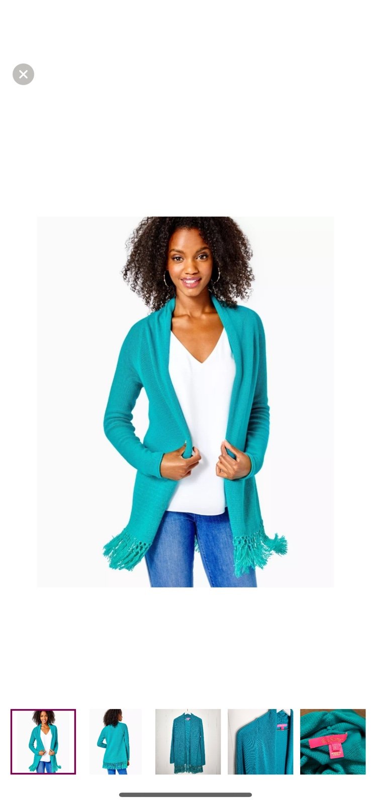 NWT LILLY PULITZER SIZE S TATUM CARDIGAN *MALDIVES GREEN*