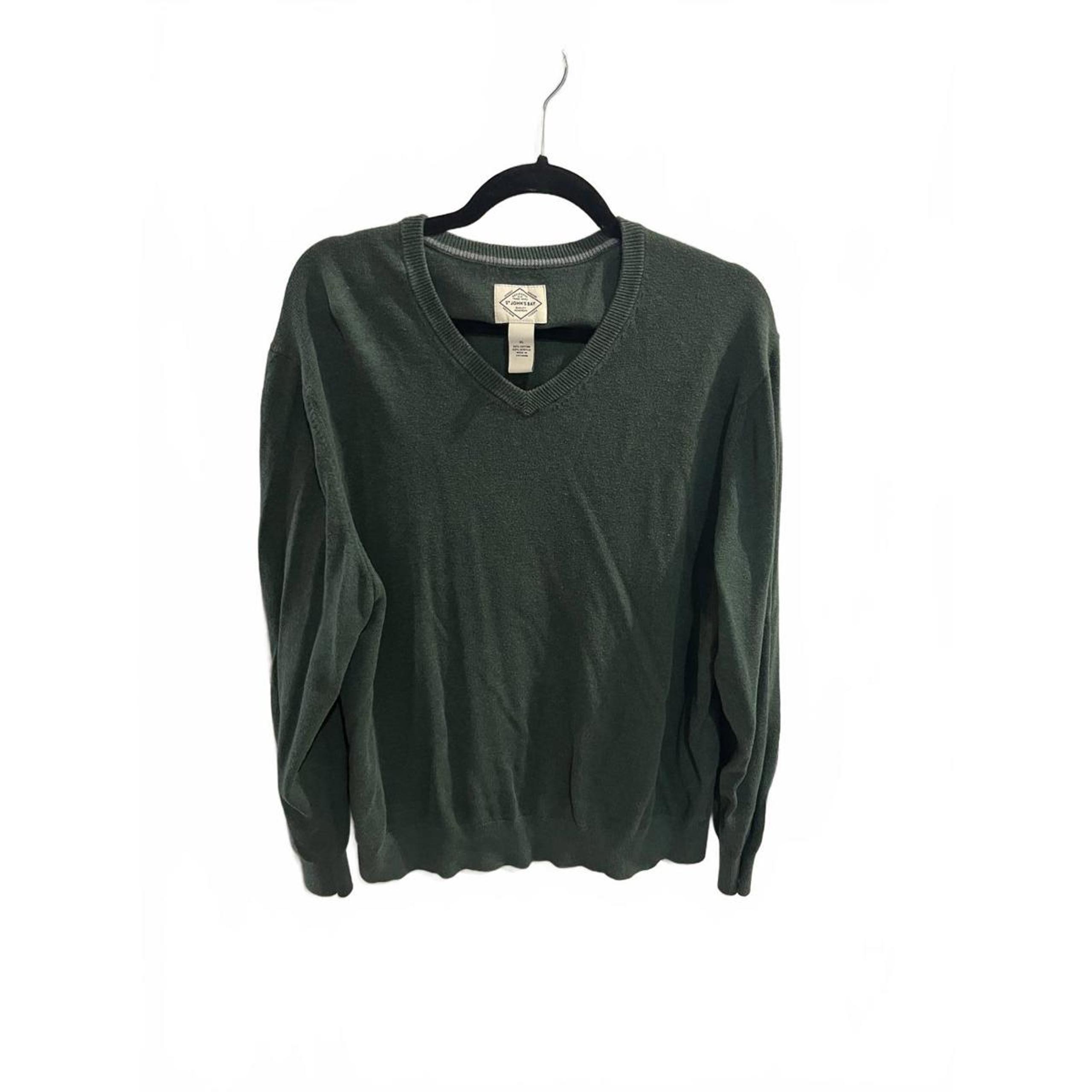 St. John's Bay Green V-Neck Sweater