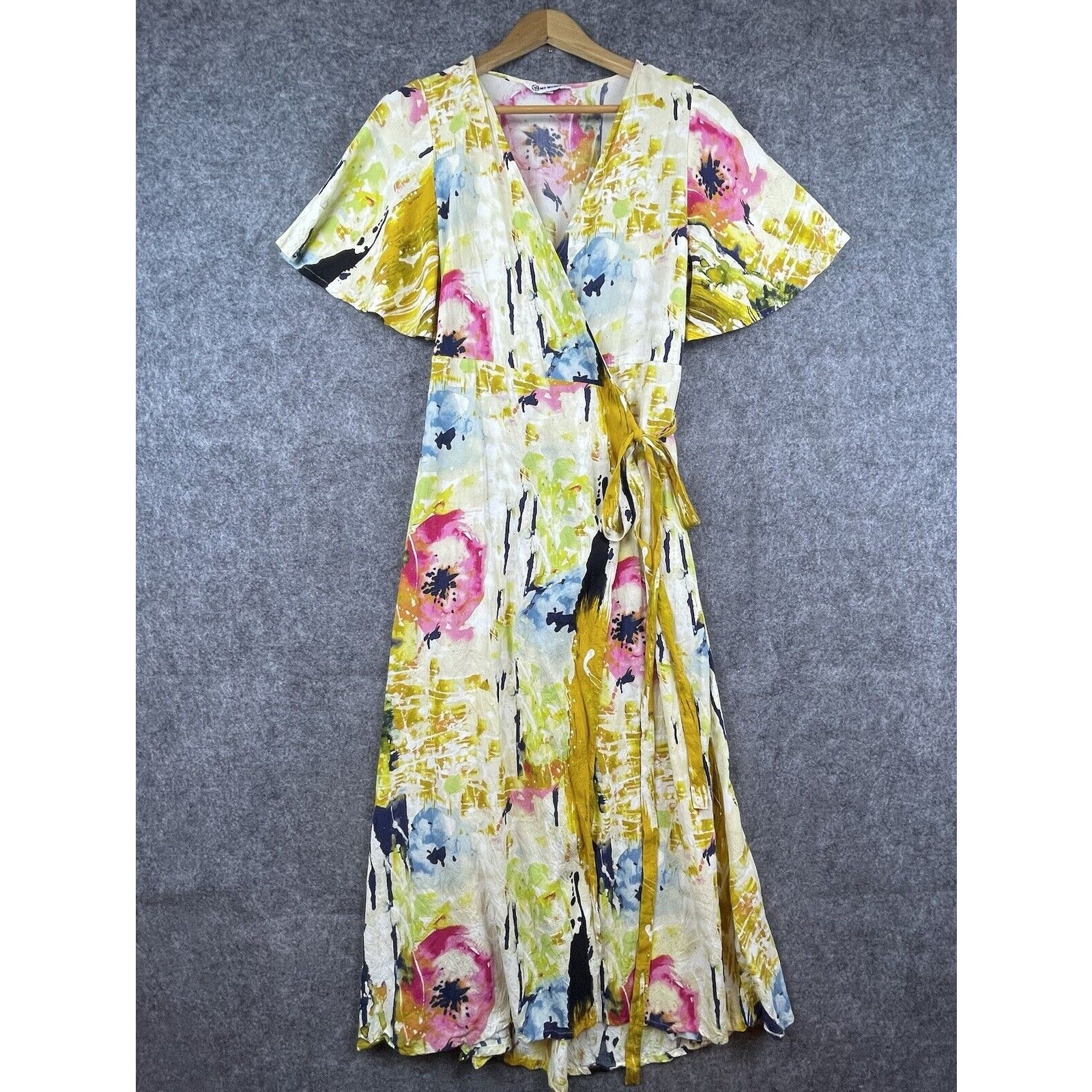Jams World Dress Womens Small Spring Rush Watercolor Artsy Boho Festival